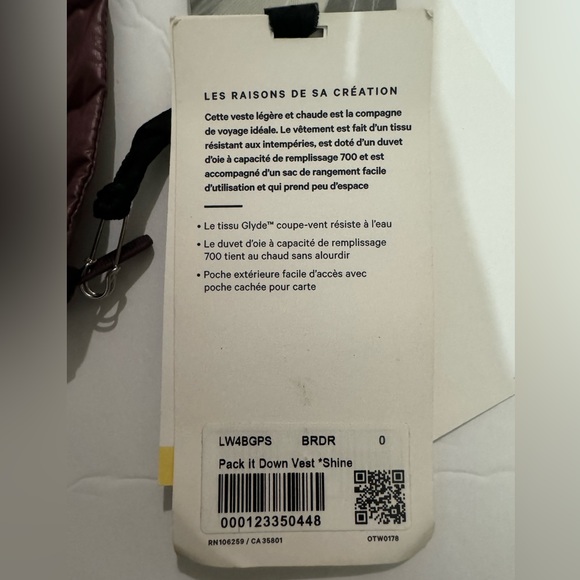 Lululemon pack it Down vest shine - Picture 10 of 16